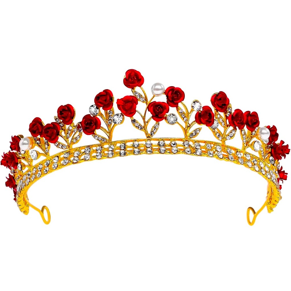 New! Rose Rhinestone Designed Crown / Tiara for Bride / Wedding, Costume, etc. 🌹